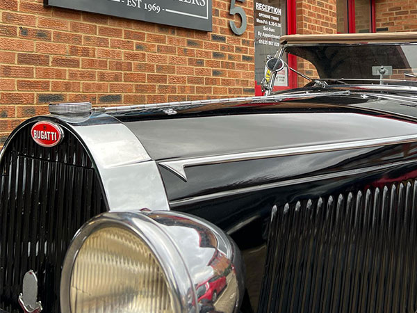 Bugatti Type 57 new hood - Geater Coach Trimmers covering Berkshire, Hampshire, Wiltshire, Hertfordshire, Buckinghamshire and West Sussex